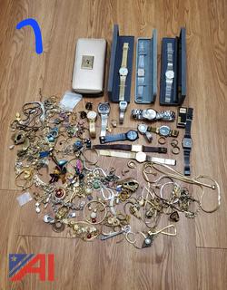 Assorted Jewelry and Pocket Watches